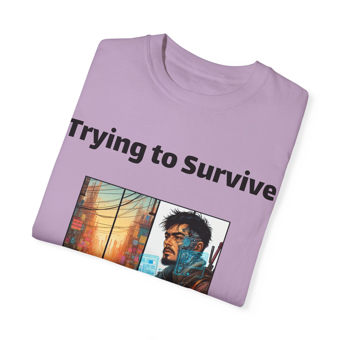 Survival Mode Unisex T-shirt, Trying to Survive 2025, Comic Book Style Tee, Bold Tee Shirt, Men's Women's Shirt