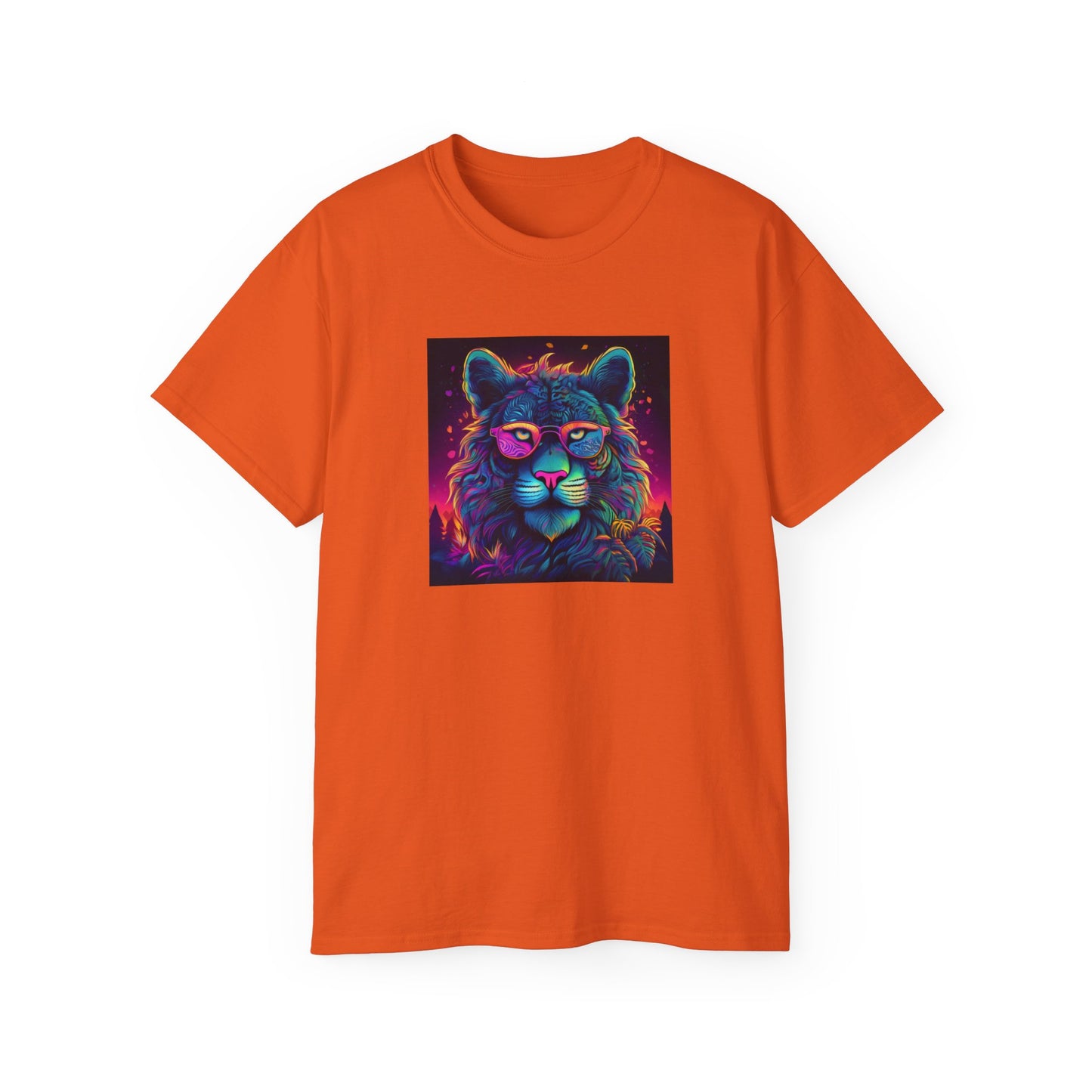 90's Style Colorful Lion Graphic Ultra Cotton Tee - Vibrant and Fun Wear