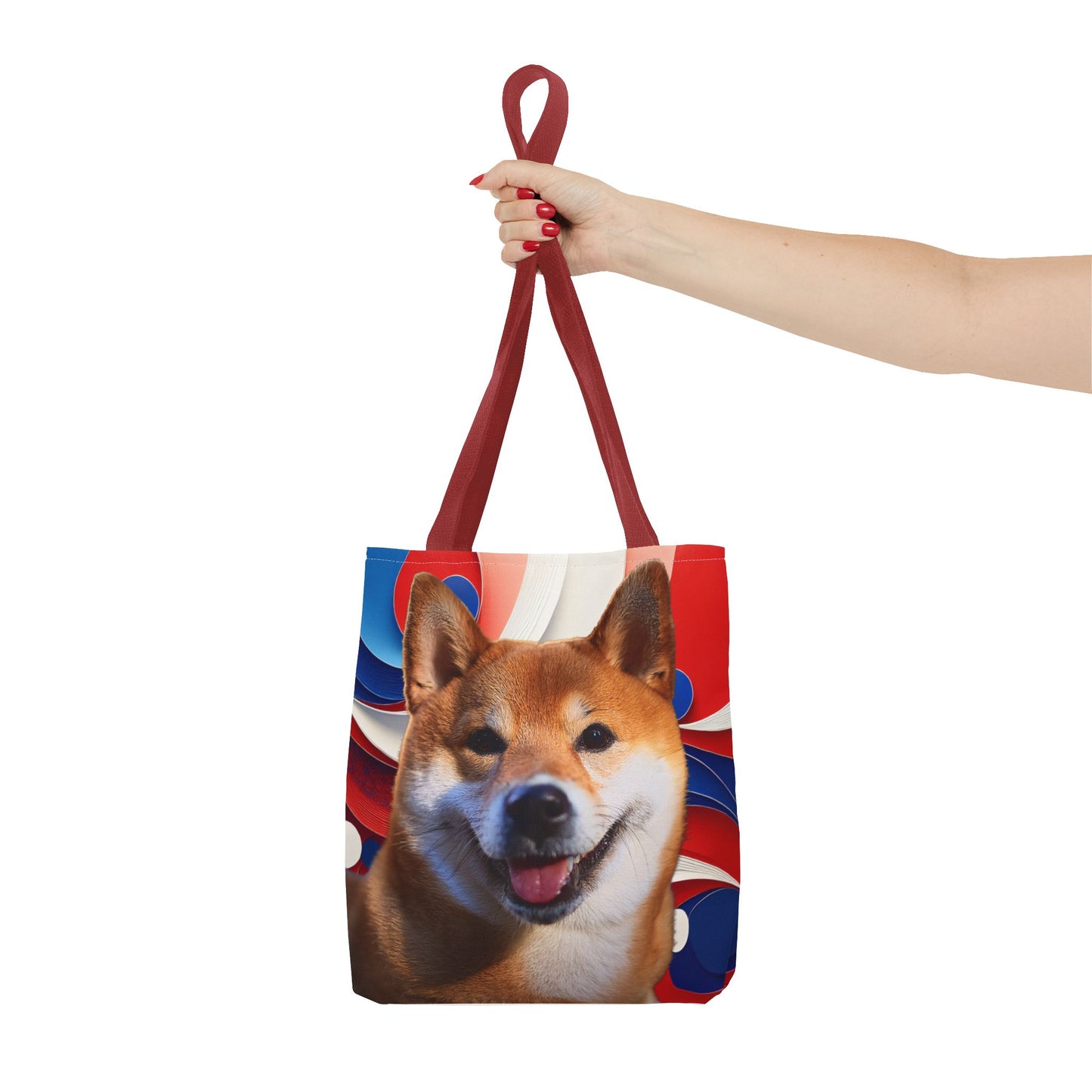 Shiba Inu Tote Bag - Patriotic Red White and Blue Design