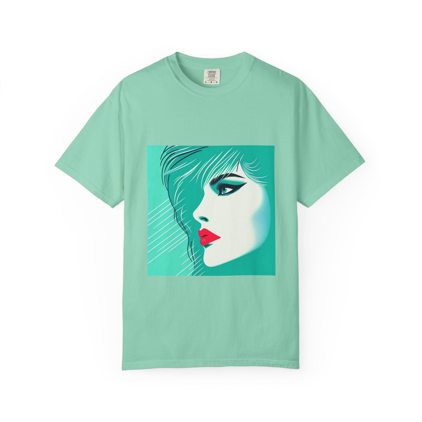 Vintage Lady Portrait T-shirt, 1980s Art Style, Retro Graphic Tee, Unisex Graphic Tee, Hipster Fashion Shirt