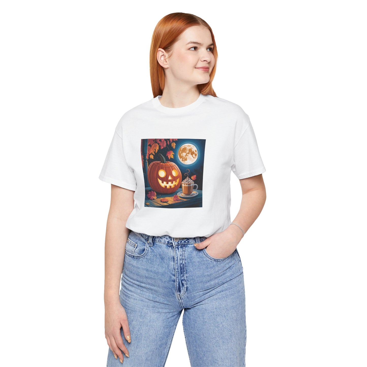 Fall In Love With Fall, Unisex Fall T-Shirt, Halloween Shirt, Cozy Fall Apparel, Seasonal Graphic Tee, Pumpkin Spice Tee
