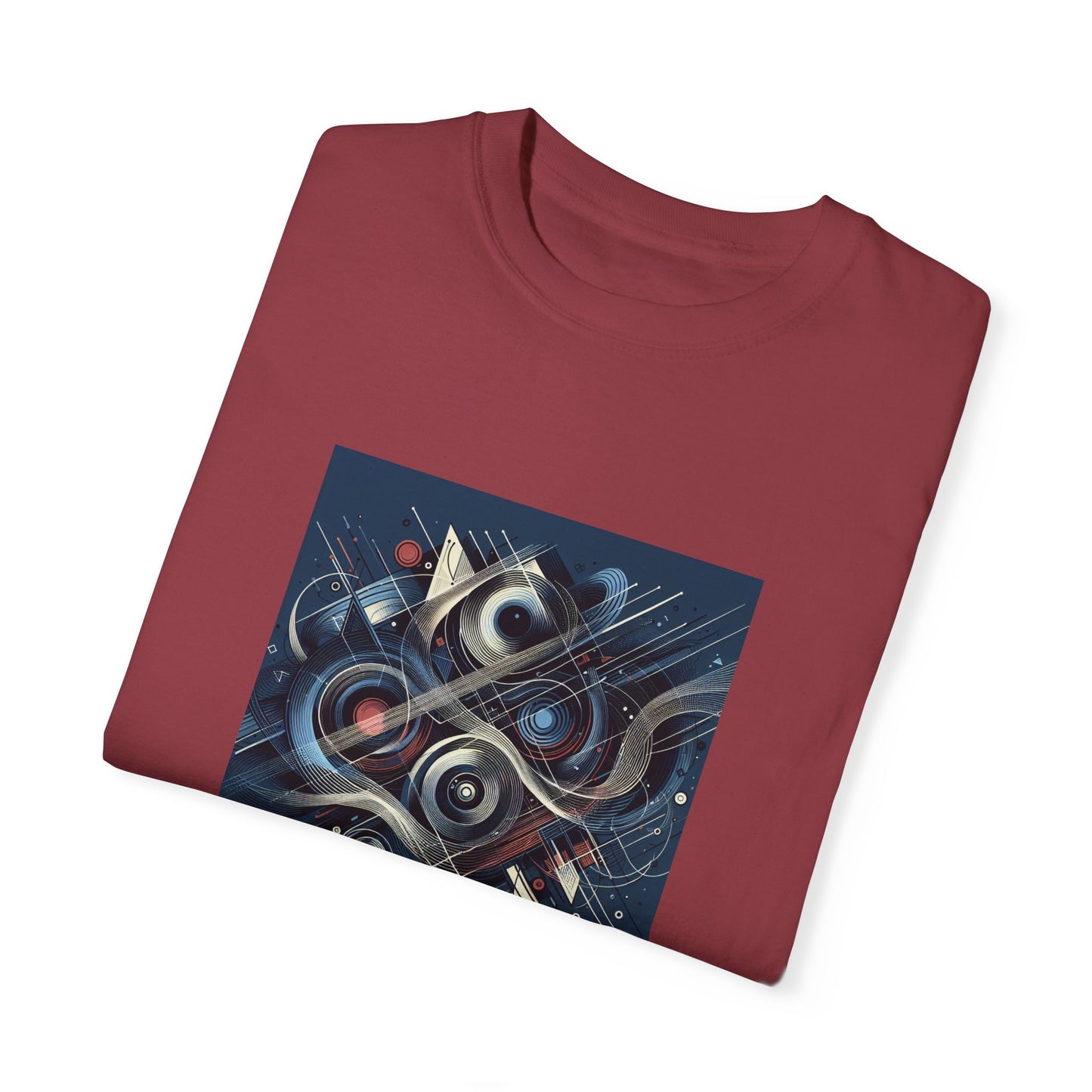 Vibrant Graphic Unisex Garment-Dyed T-Shirt - Cool Modern Art Design