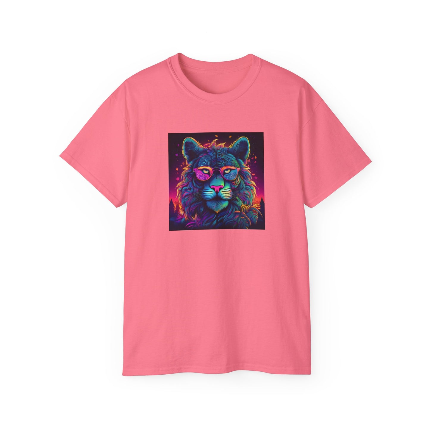 90's Style Colorful Lion Graphic Ultra Cotton Tee - Vibrant and Fun Wear