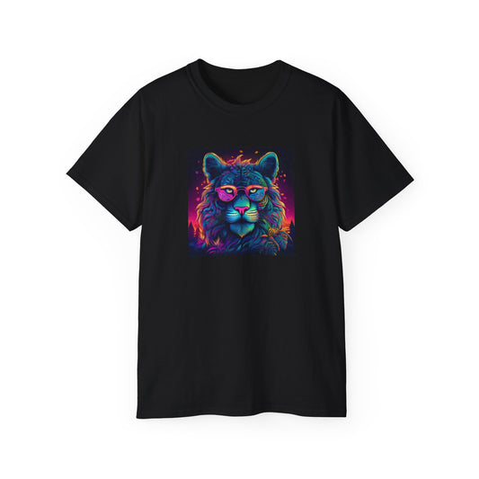 90's Style Colorful Lion Graphic Ultra Cotton Tee - Vibrant and Fun Wear