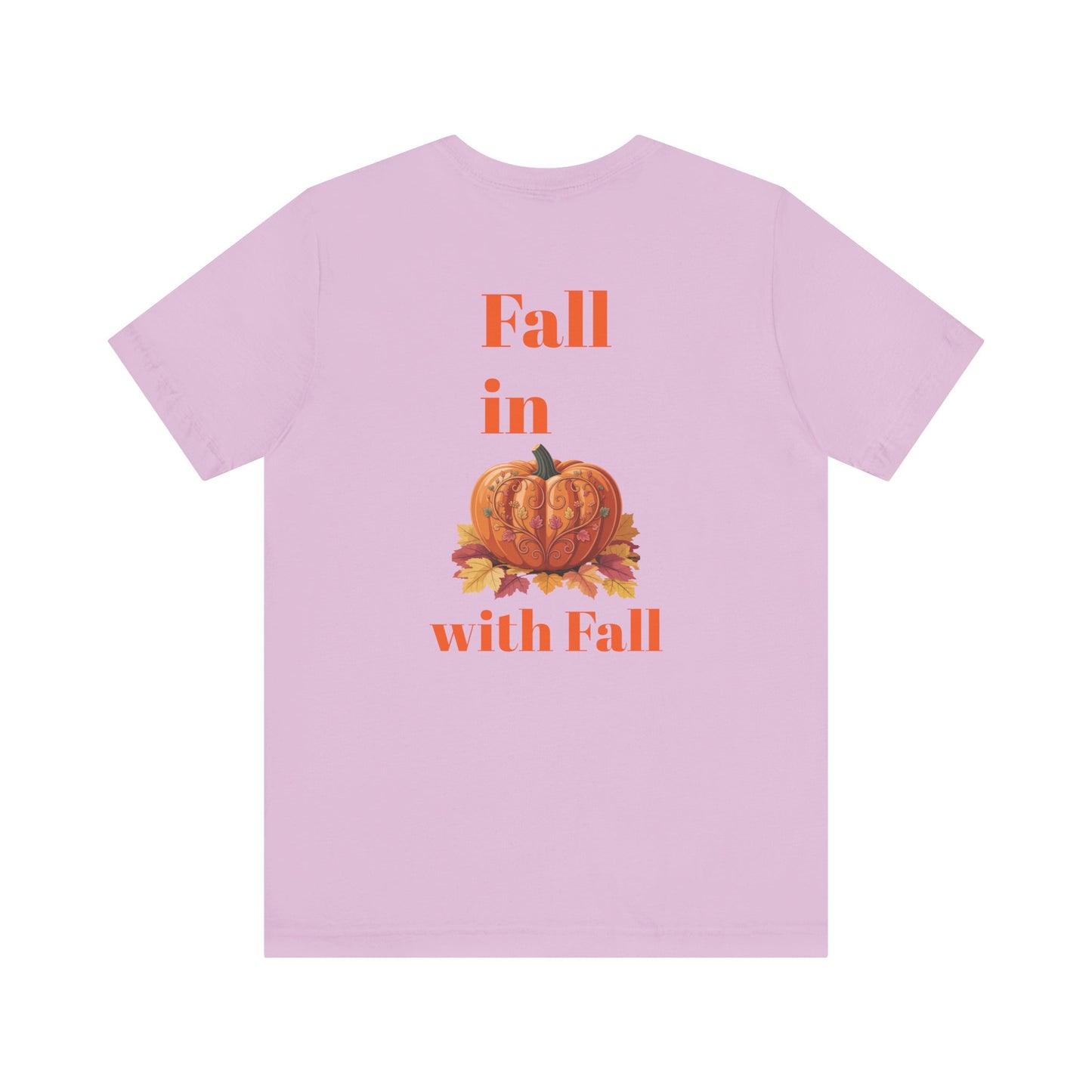 Fall In Love With Fall, Unisex Fall T-Shirt, Halloween Shirt, Cozy Fall Apparel, Seasonal Graphic Tee, Pumpkin Spice Tee