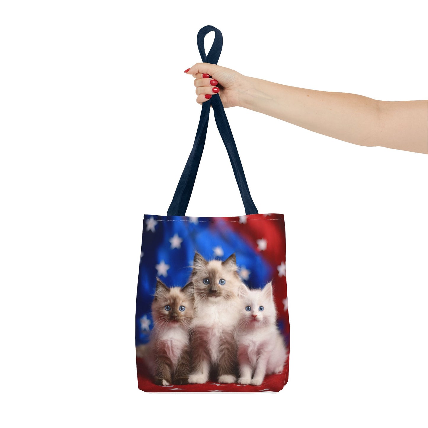 Patriotic Ragdoll Kittens Tote Bag