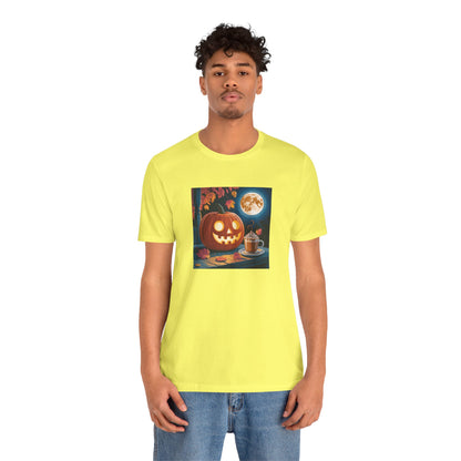 Fall In Love With Fall, Unisex Fall T-Shirt, Halloween Shirt, Cozy Fall Apparel, Seasonal Graphic Tee, Pumpkin Spice Tee