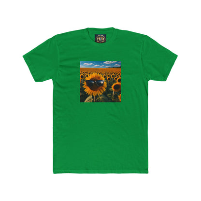 Sunflower Vibe Unisex Cotton Crew Tee - Bright and Cheerful Tee for Nature Lovers