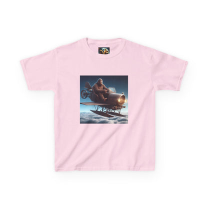 Kids Tee, Bigfoot Flying Car Shirt, Hilarious Kid's Design, Youth Tshirt, Children's Graphic Tee, Funny Sasquatch Top