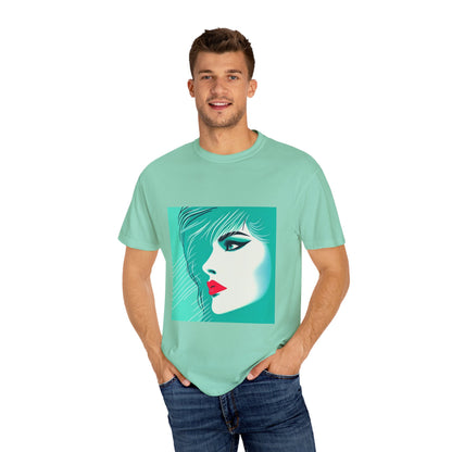 Vintage Lady Portrait T-shirt, 1980s Art Style, Retro Graphic Tee, Unisex Graphic Tee, Hipster Fashion Shirt