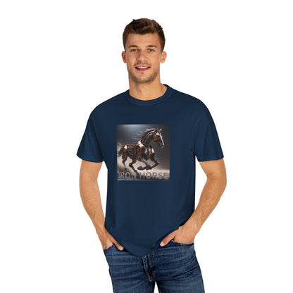 Iron Horse Unisex Garment-Dyed T-Shirt - Equestrian Vintage Style
