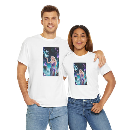 Magical Fairy Graphic Tee, Enchanted Woodland Shirt, Fantasy Apparel, Gift for Nature Lovers, Festival Wear, Unisex Cotton Tee