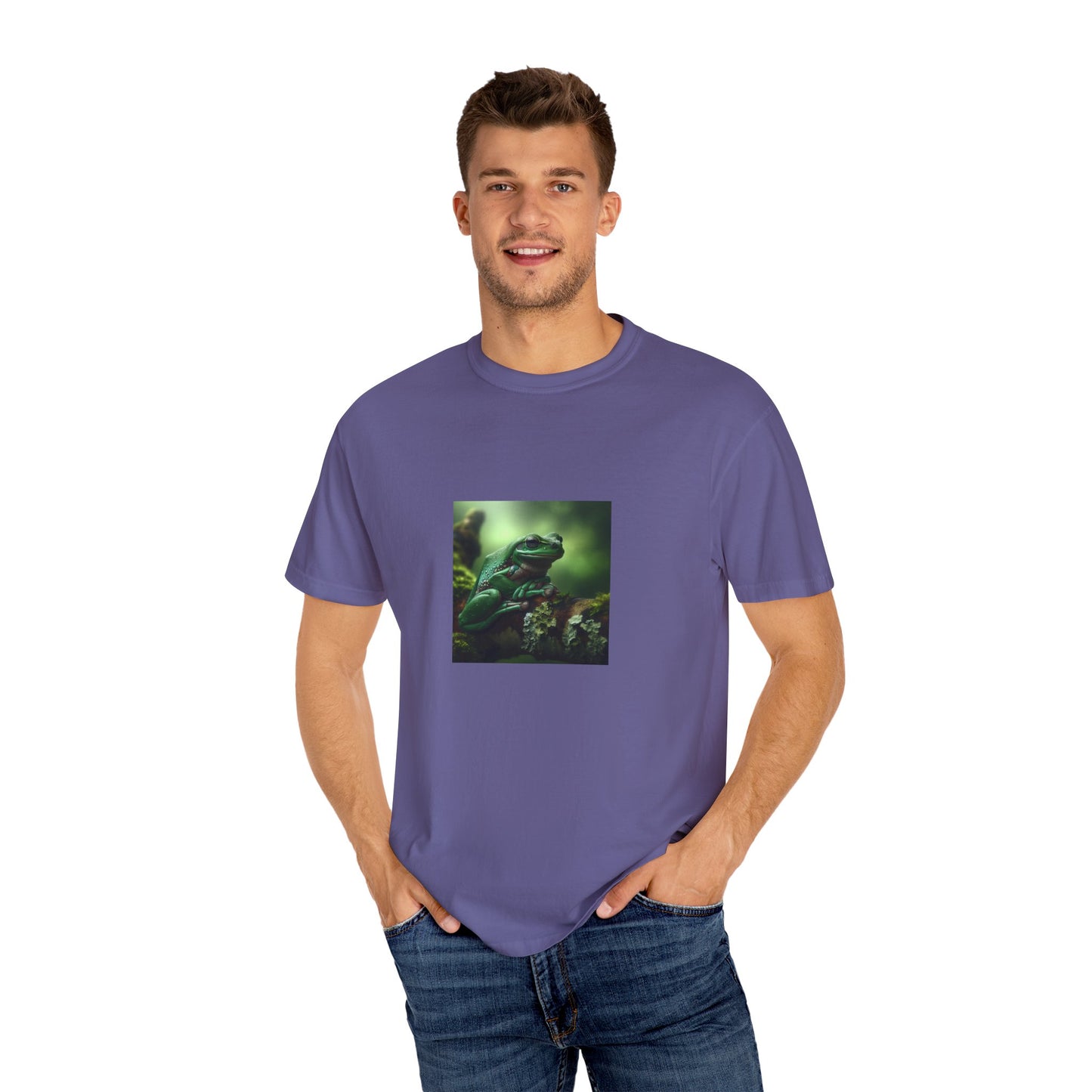 Green Tree Frog Unisex Garment-Dyed T-shirt