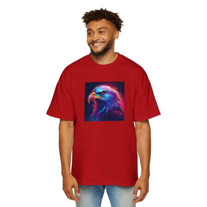Neon Retro Vibrant Eagle Graphic Oversized Tee for Men