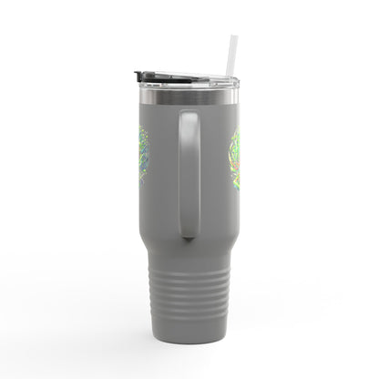 Eco-Friendly Insulated Travel Mug - 40oz with Whimsical Tree Design