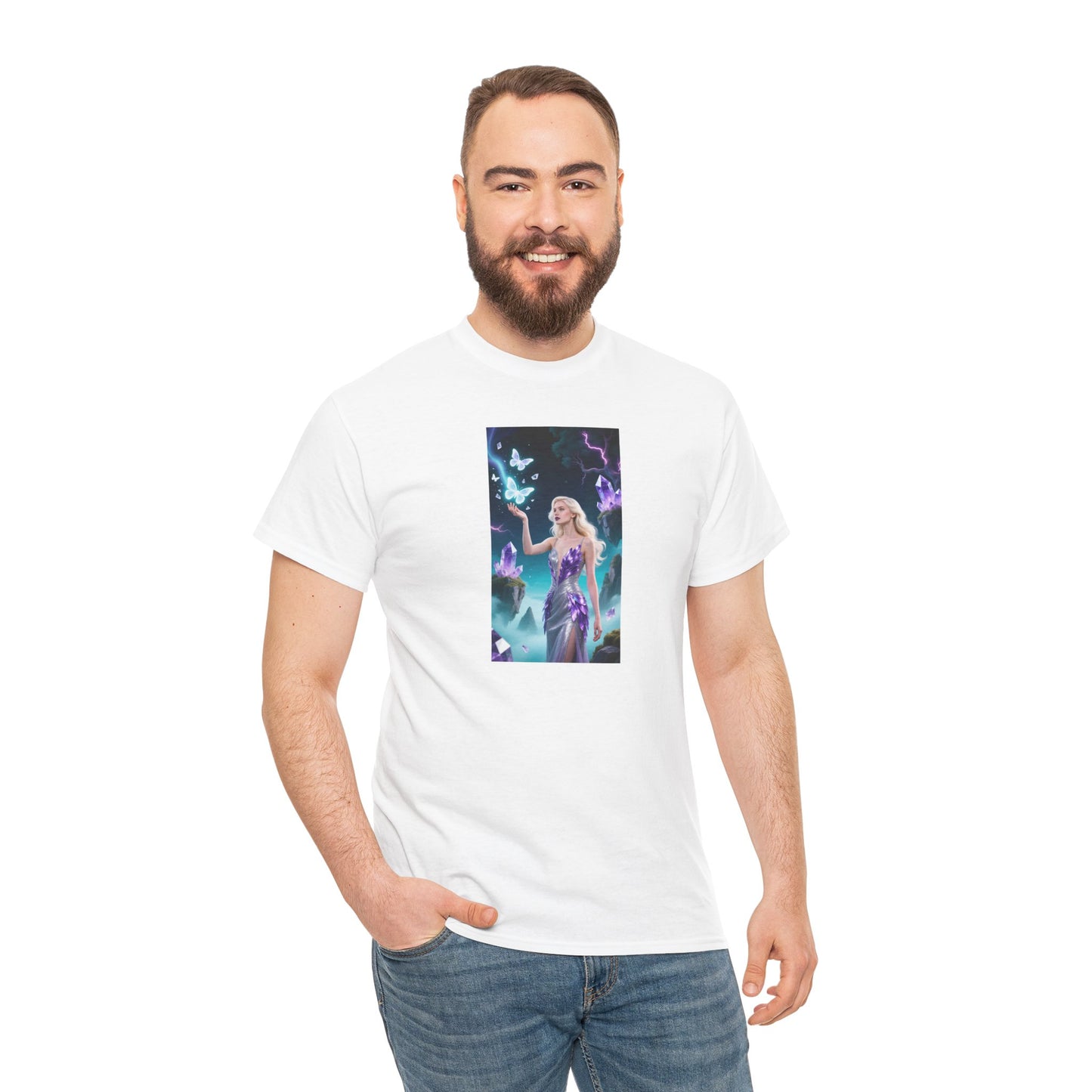 Magical Fairy Graphic Tee, Enchanted Woodland Shirt, Fantasy Apparel, Gift for Nature Lovers, Festival Wear, Unisex Cotton Tee