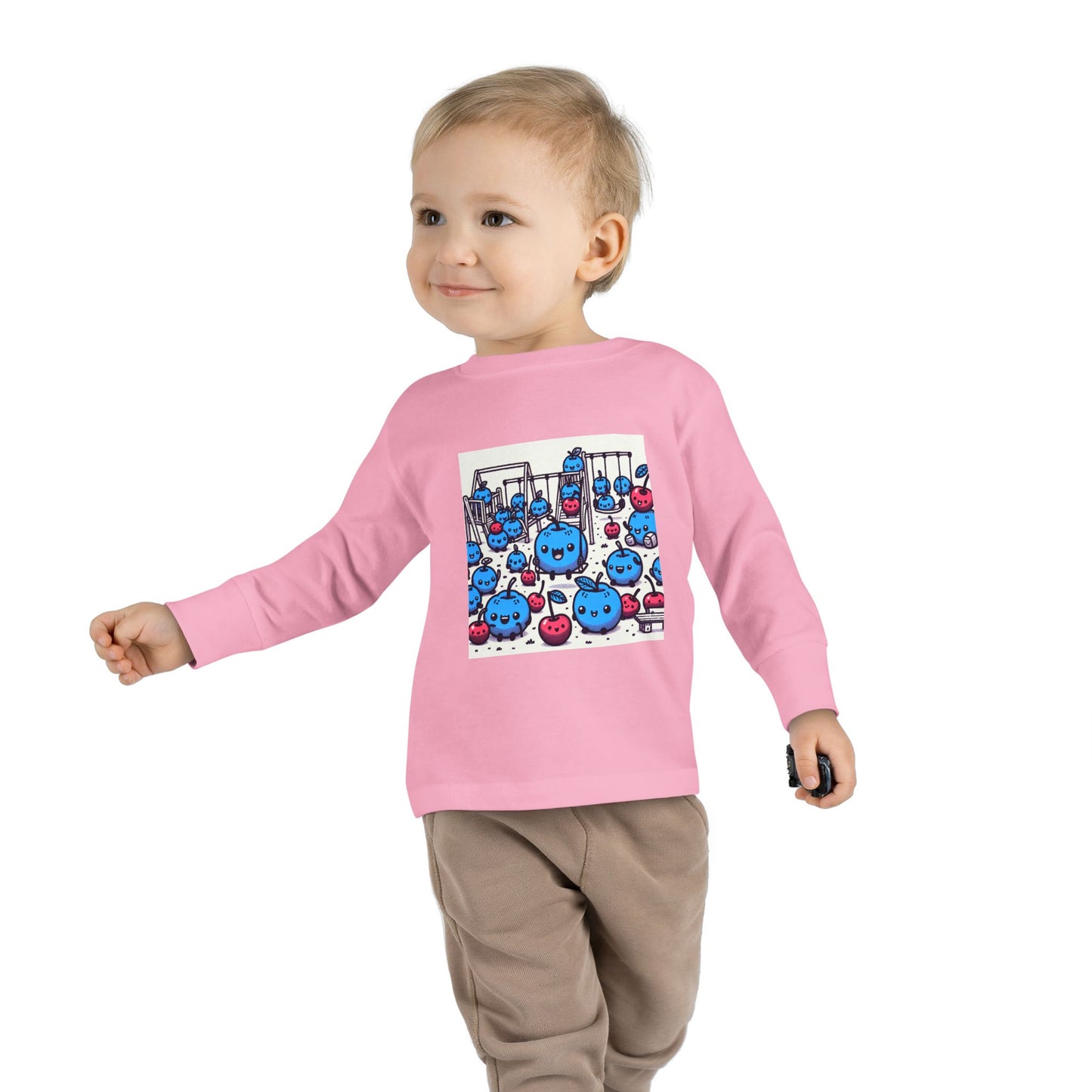 Kids Tee with Blueberries and Cherries Playground Design