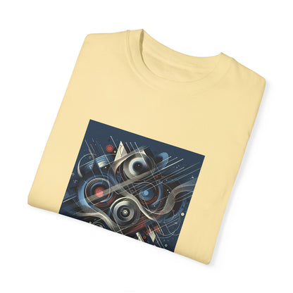 Vibrant Graphic Unisex Garment-Dyed T-Shirt - Cool Modern Art Design