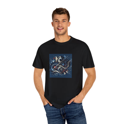 Vibrant Graphic Unisex Garment-Dyed T-Shirt - Cool Modern Art Design