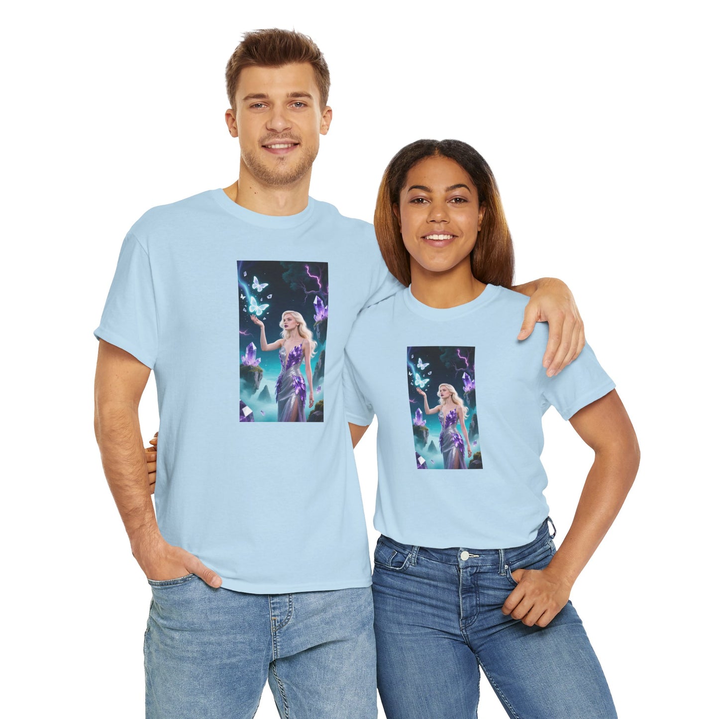 Magical Fairy Graphic Tee, Enchanted Woodland Shirt, Fantasy Apparel, Gift for Nature Lovers, Festival Wear, Unisex Cotton Tee