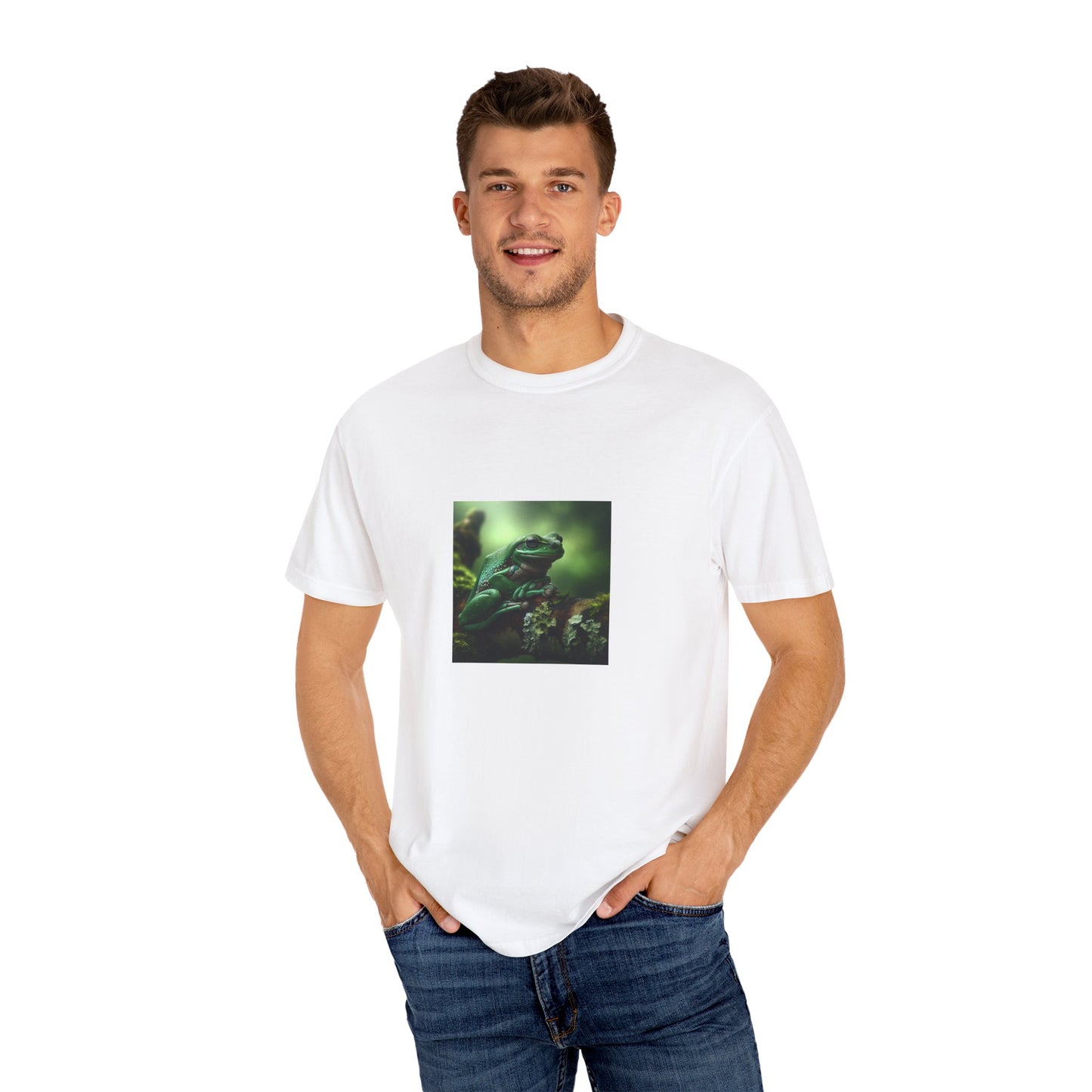 Green Tree Frog Unisex Garment-Dyed T-shirt