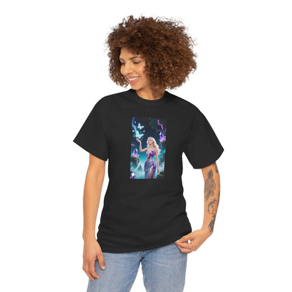 Magical Fairy Graphic Tee, Enchanted Woodland Shirt, Fantasy Apparel, Gift for Nature Lovers, Festival Wear, Unisex Cotton Tee