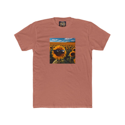 Sunflower Vibe Unisex Cotton Crew Tee - Bright and Cheerful Tee for Nature Lovers