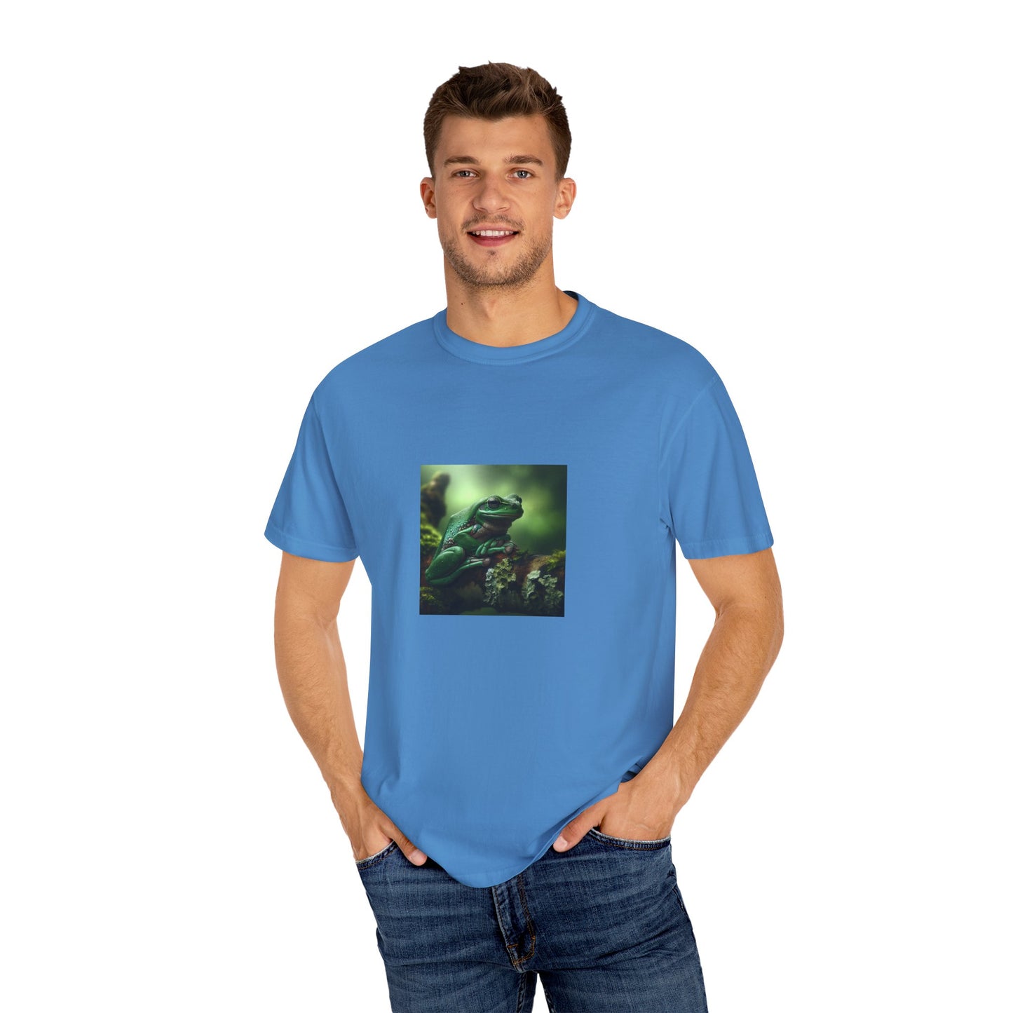Green Tree Frog Unisex Garment-Dyed T-shirt