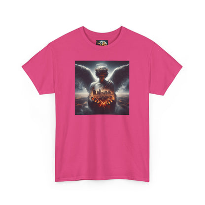 Angel Guardian Unisex Heavy Cotton Tee - Los Angeles Landscape Shirt, Holy Angel Protection, Urban Angel Tee, City Savior