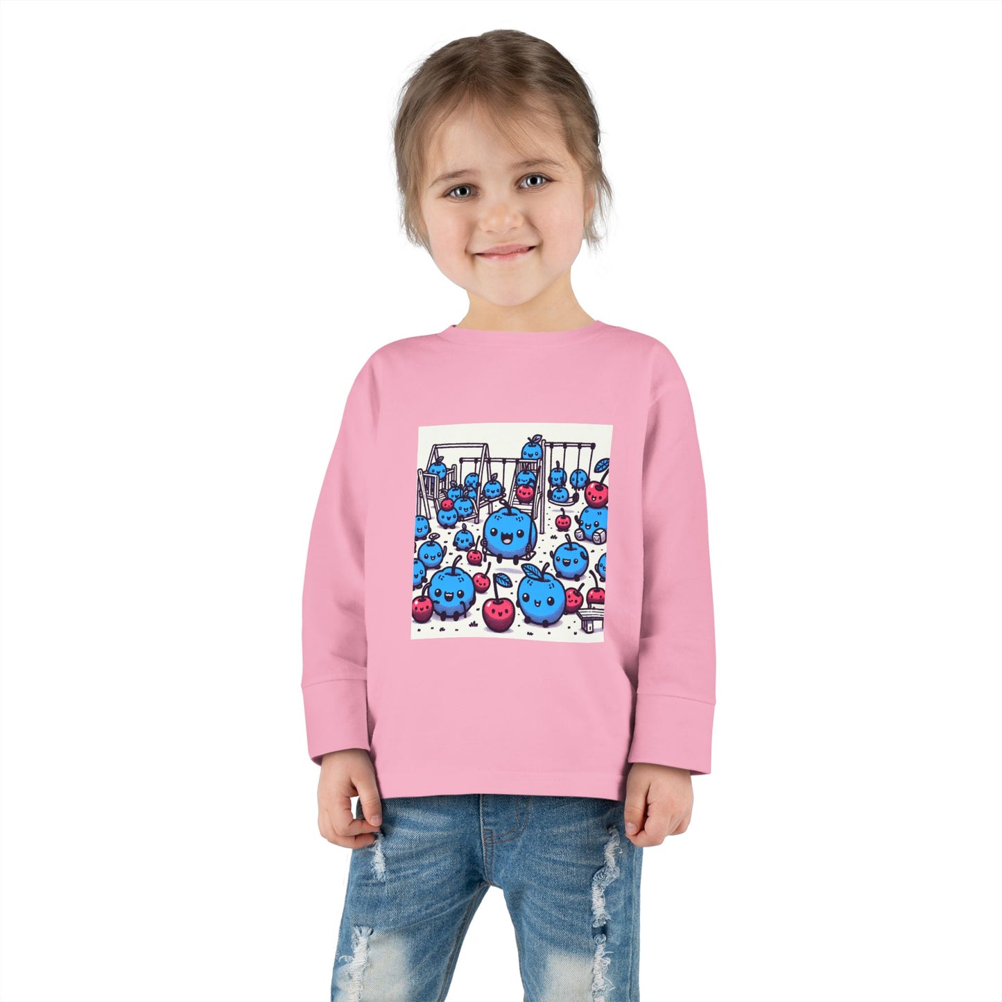 Kids Tee with Blueberries and Cherries Playground Design