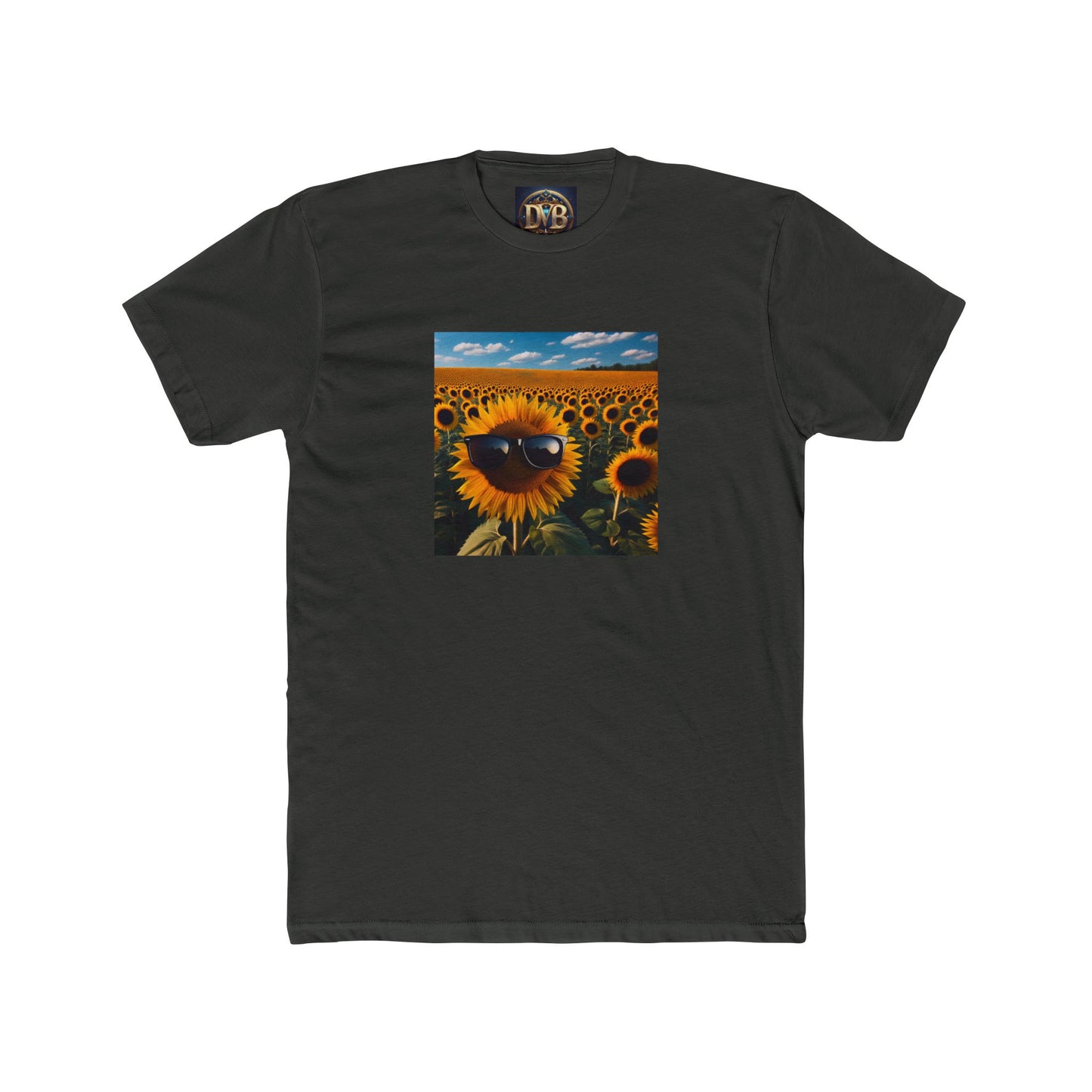 Sunflower Vibe Unisex Cotton Crew Tee - Bright and Cheerful Tee for Nature Lovers