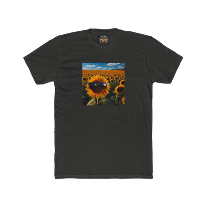Sunflower Vibe Unisex Cotton Crew Tee - Bright and Cheerful Tee for Nature Lovers