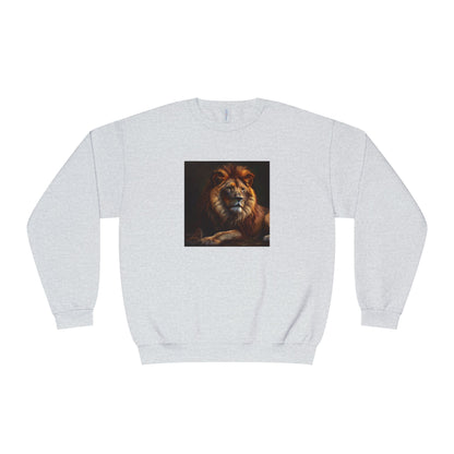 Majestic Lion Unisex Crewneck Sweatshirt - Cozy Animal Print Apparel
