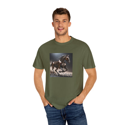 Iron Horse Unisex Garment-Dyed T-Shirt - Equestrian Vintage Style