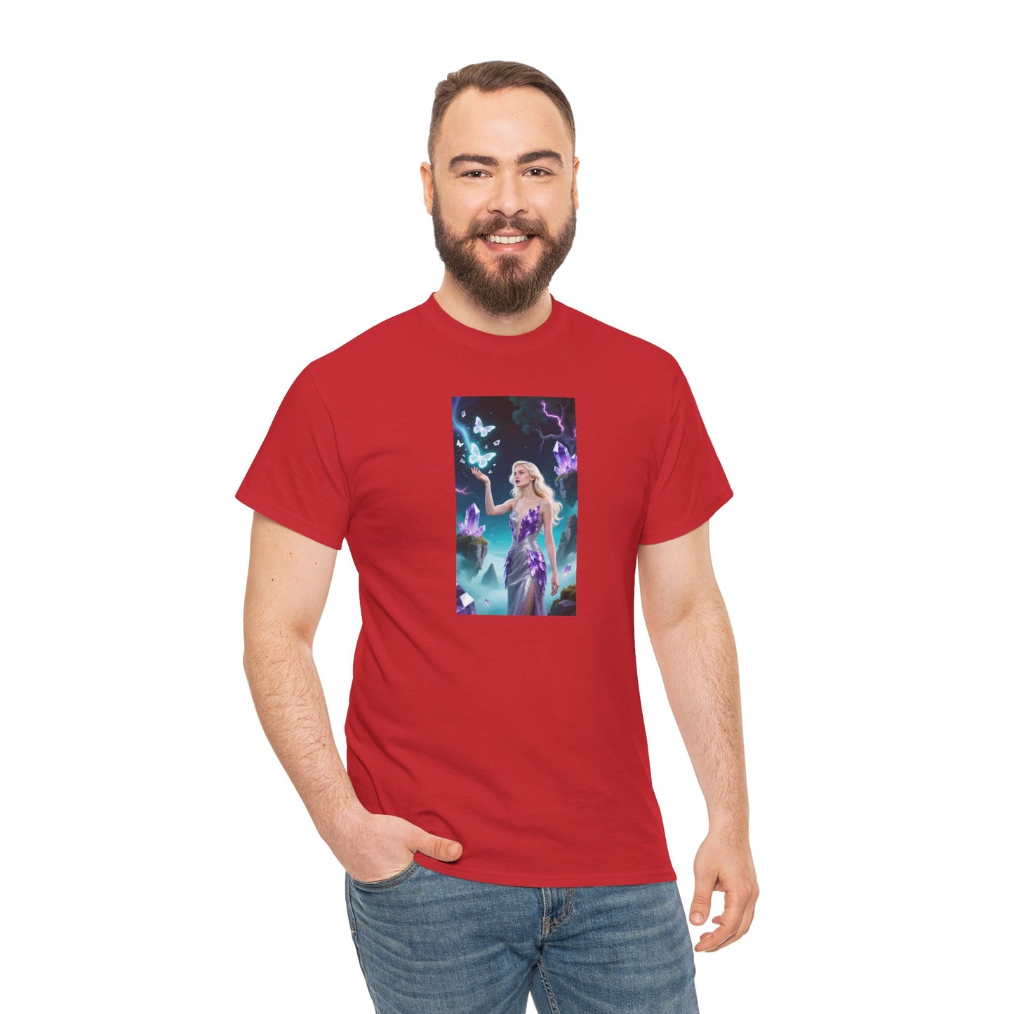 Magical Fairy Graphic Tee, Enchanted Woodland Shirt, Fantasy Apparel, Gift for Nature Lovers, Festival Wear, Unisex Cotton Tee