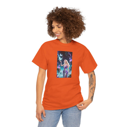 Magical Fairy Graphic Tee, Enchanted Woodland Shirt, Fantasy Apparel, Gift for Nature Lovers, Festival Wear, Unisex Cotton Tee