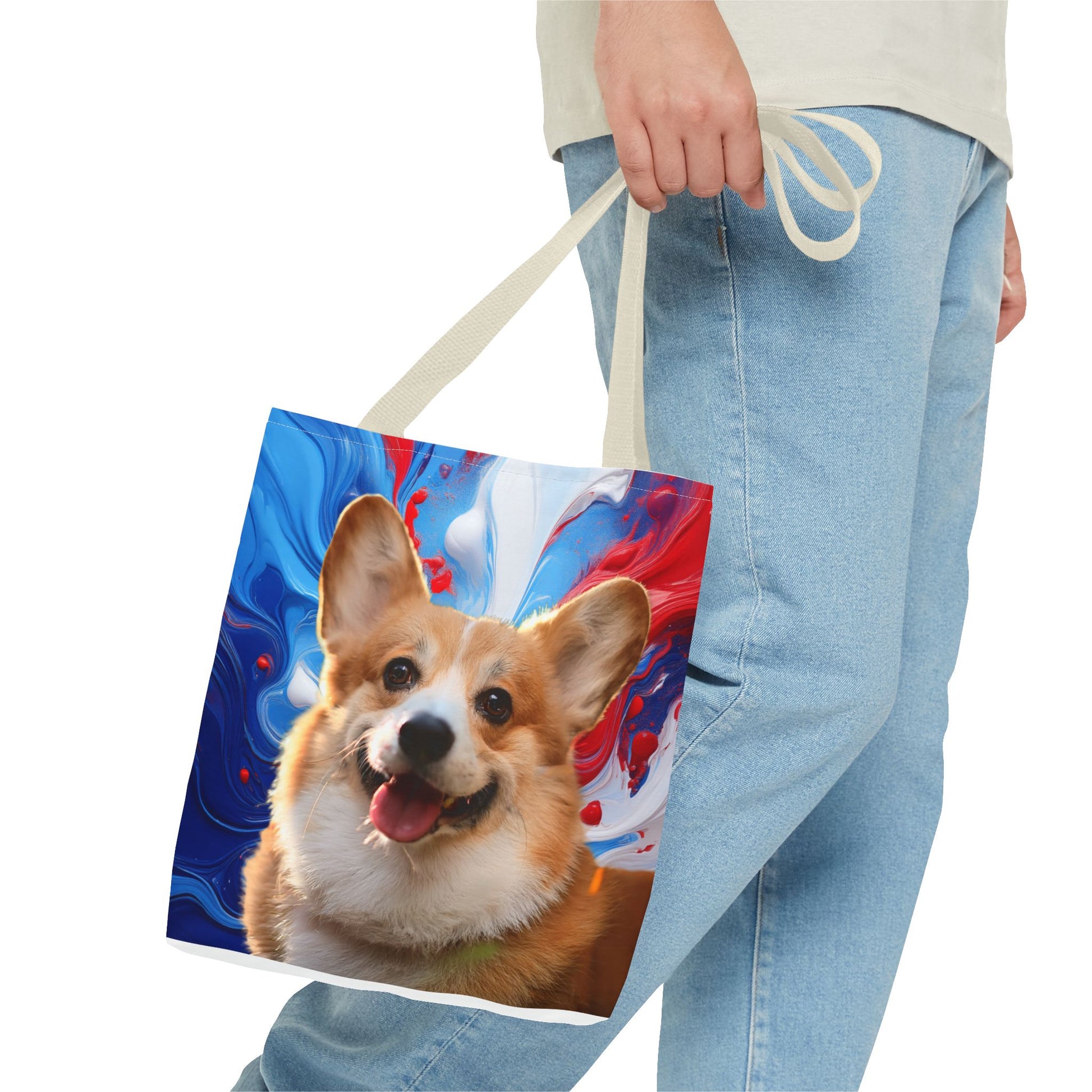 Vibrant Corgi Tote Bag - Perfect for Dog Lovers