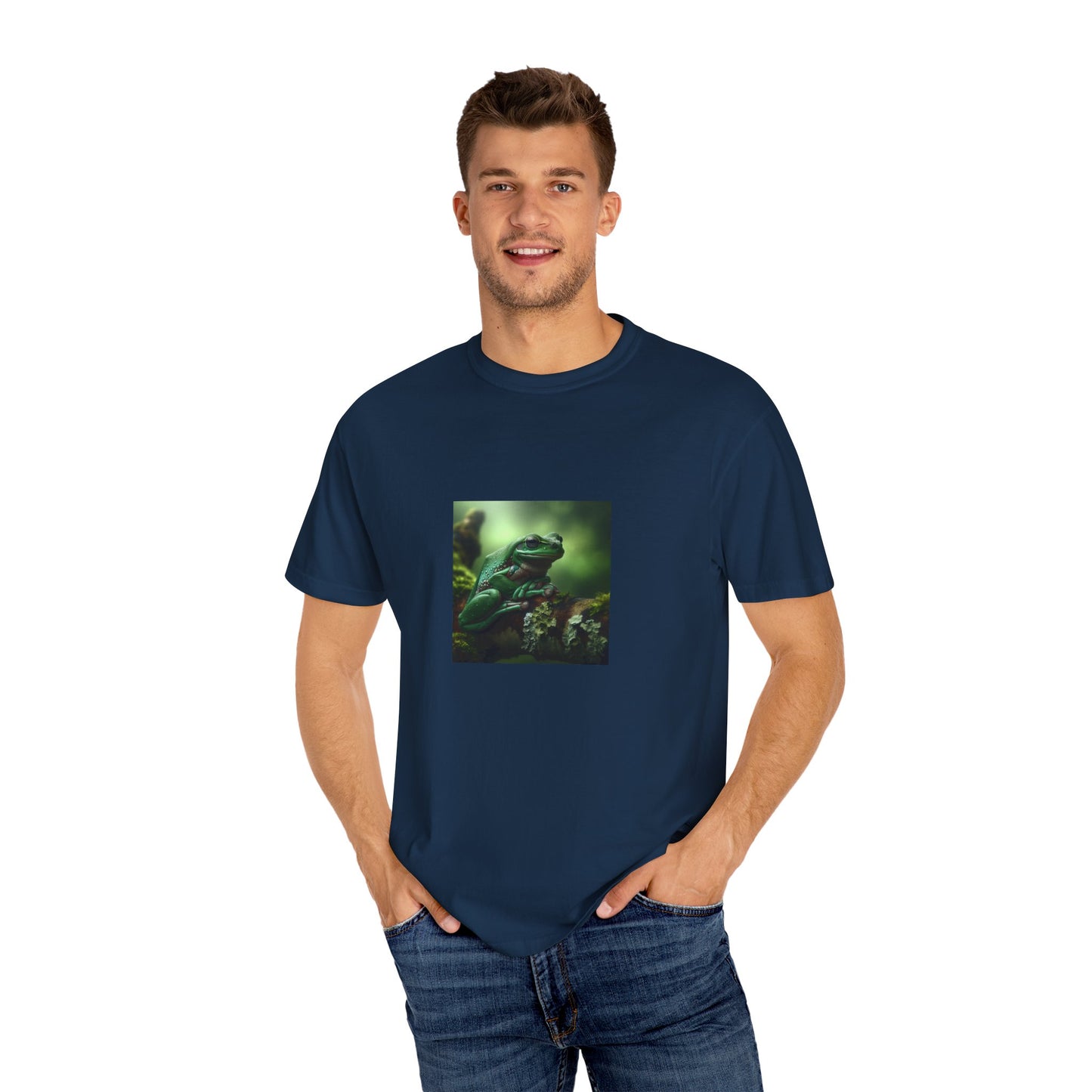 Green Tree Frog Unisex Garment-Dyed T-shirt