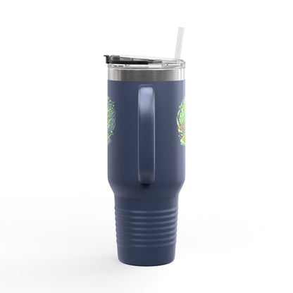 Eco-Friendly Insulated Travel Mug - 40oz with Whimsical Tree Design