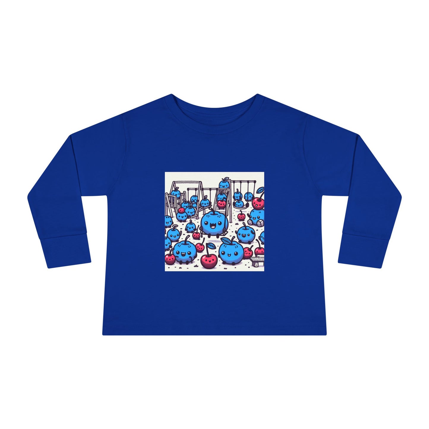 Kids Tee with Blueberries and Cherries Playground Design