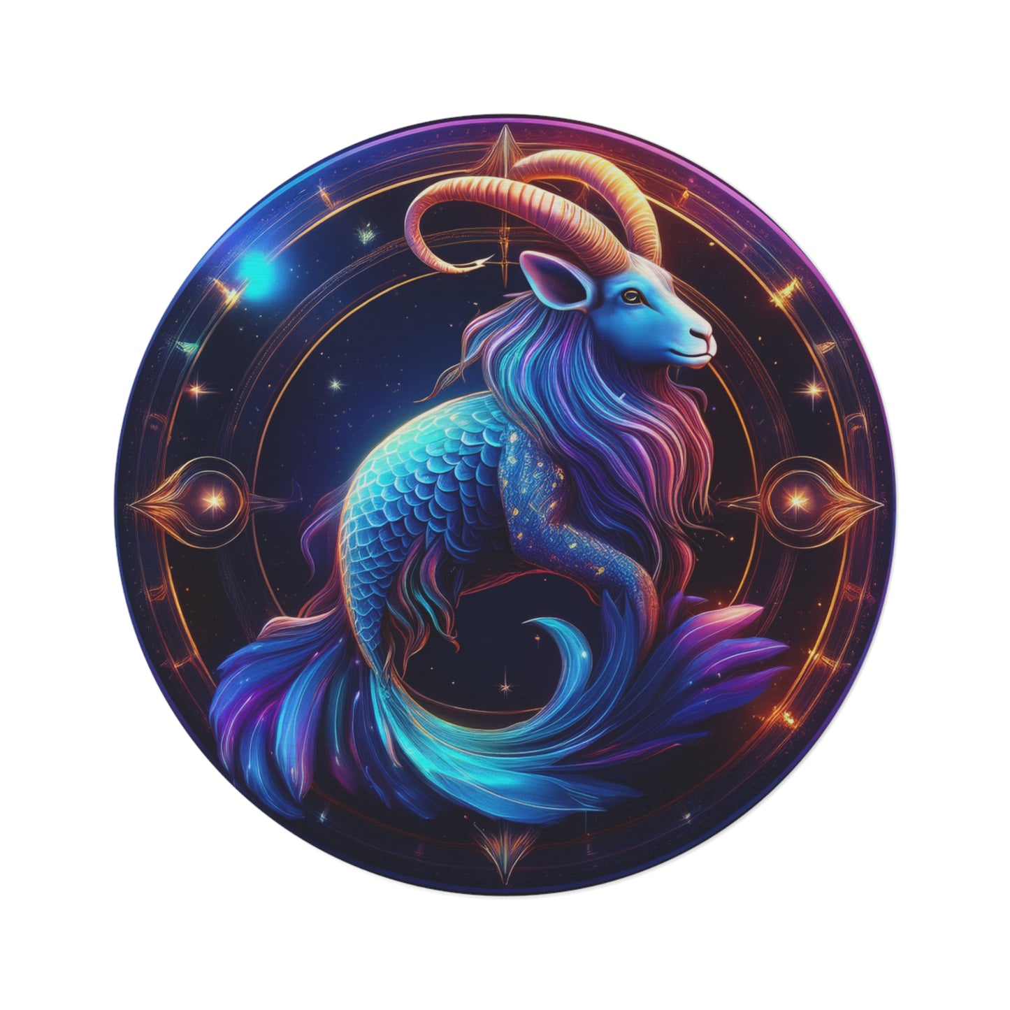 Capricorn Pride! Astrology Space Rug - Bohemian Decor for Home & Office