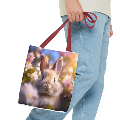 Charming Rabbit Tote Bag - Floral Design