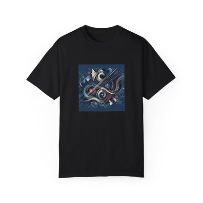 Vibrant Graphic Unisex Garment-Dyed T-Shirt - Cool Modern Art Design