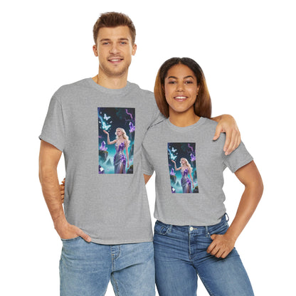 Magical Fairy Graphic Tee, Enchanted Woodland Shirt, Fantasy Apparel, Gift for Nature Lovers, Festival Wear, Unisex Cotton Tee