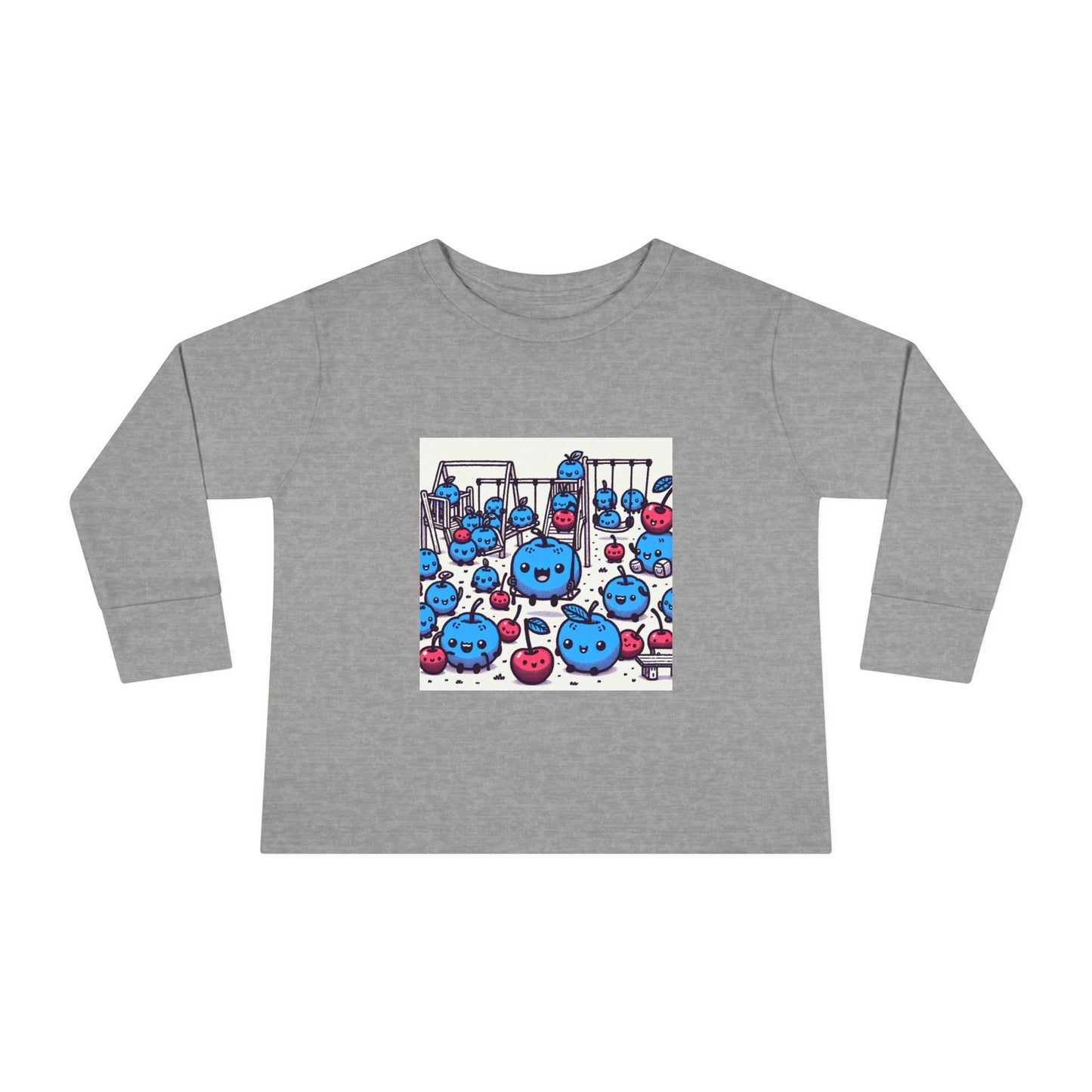 Kids Tee with Blueberries and Cherries Playground Design