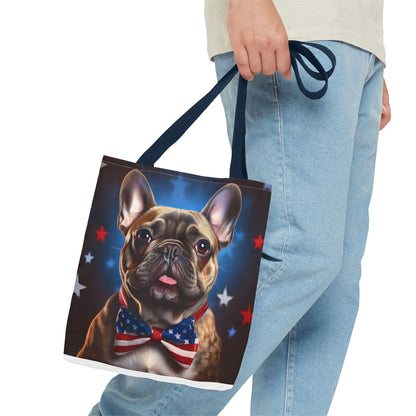 Patriotic French Bulldog Tote Bag - Perfect for Pet Lovers