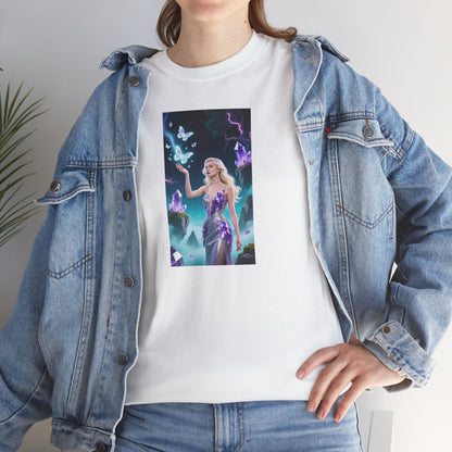 Magical Fairy Graphic Tee, Enchanted Woodland Shirt, Fantasy Apparel, Gift for Nature Lovers, Festival Wear, Unisex Cotton Tee