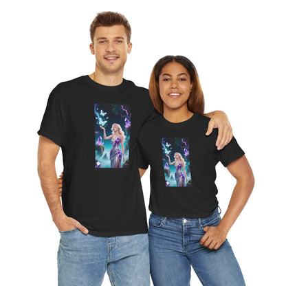 Magical Fairy Graphic Tee, Enchanted Woodland Shirt, Fantasy Apparel, Gift for Nature Lovers, Festival Wear, Unisex Cotton Tee