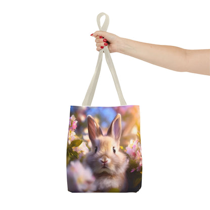 Charming Rabbit Tote Bag - Floral Design