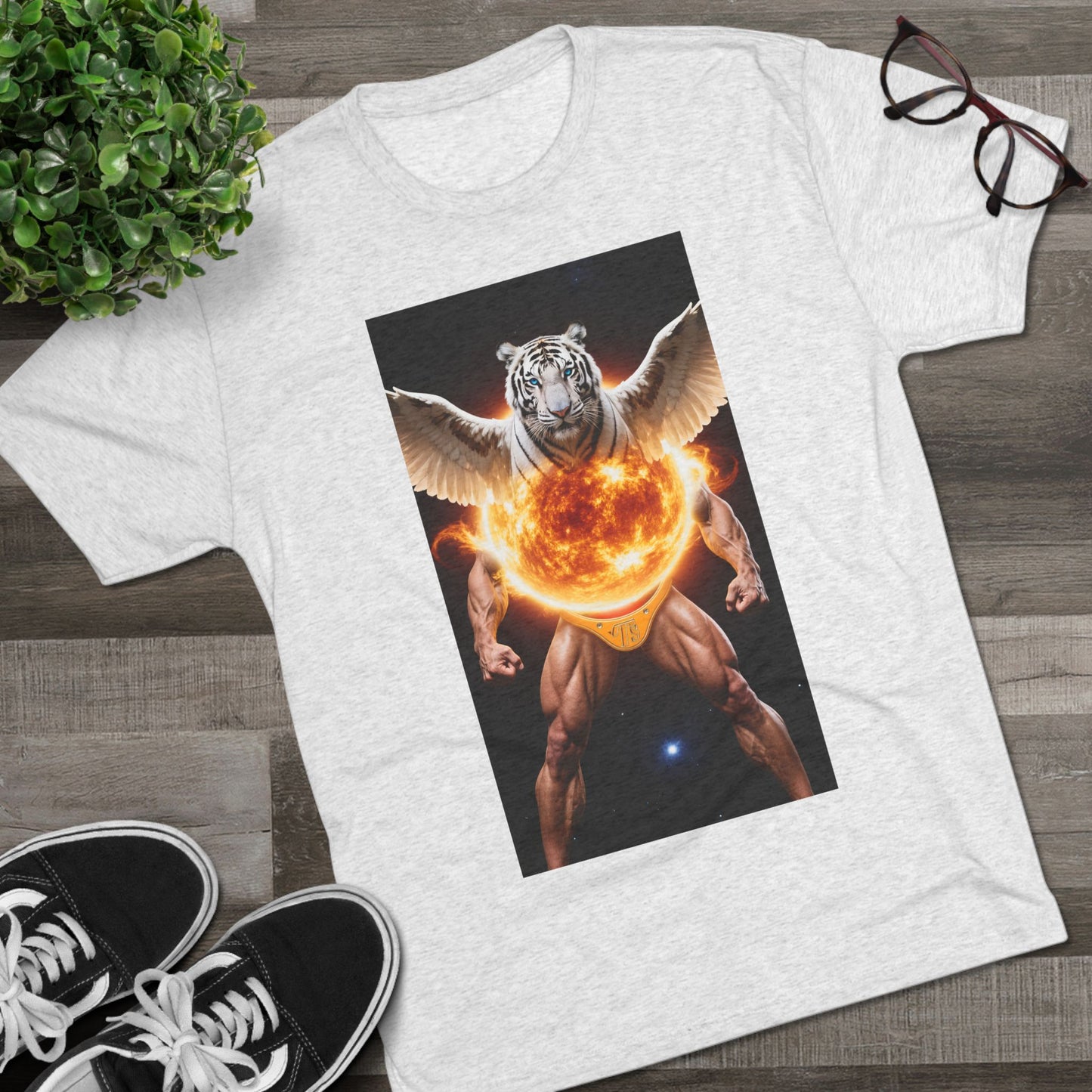 Tigga Sola Mascula Tri-Blend Unisex Crew Shirt | Perfect for Gift Giving, Casual Wear, Pet Lovers, and Wildlife Enthusiasts